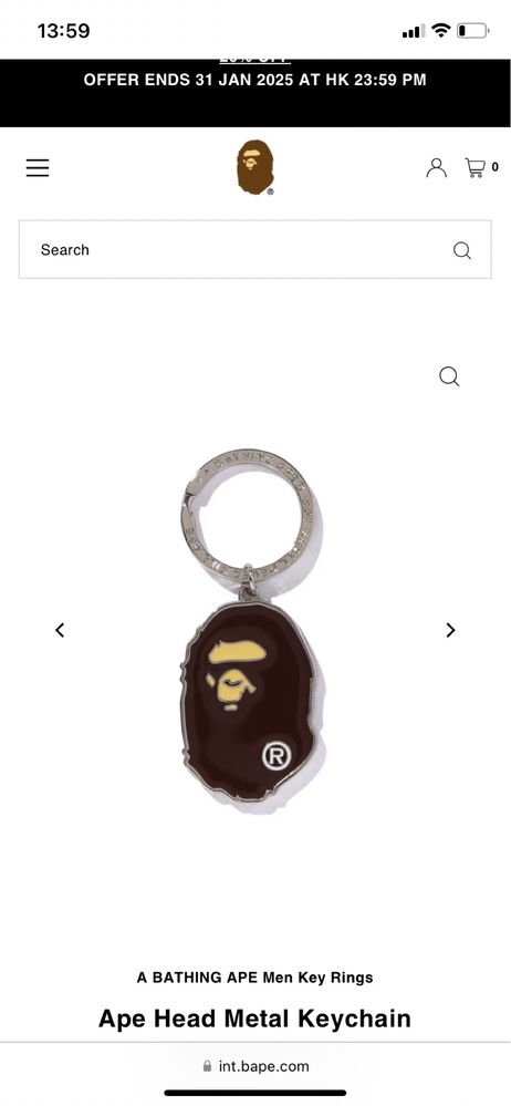 Брелок Bape Milo Metal APE Брєлок мавпа Бейп  AApe