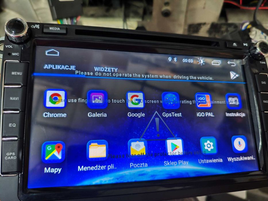 Radio Android 2GB RAM Napęd DVD Dedykowany do VW Golf Passat Skoda VAG