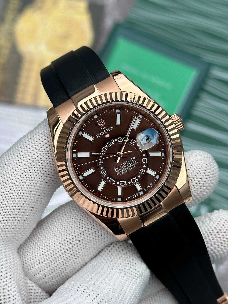 Швейцарские часы Rolex Sky-Dweller 42mm Everose Gold