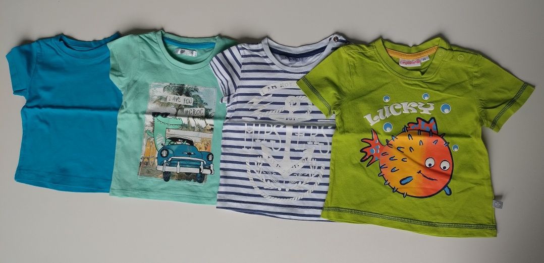 Koszulka chłopięca - Paczka letnich ubranek chłopięcych  6-9M