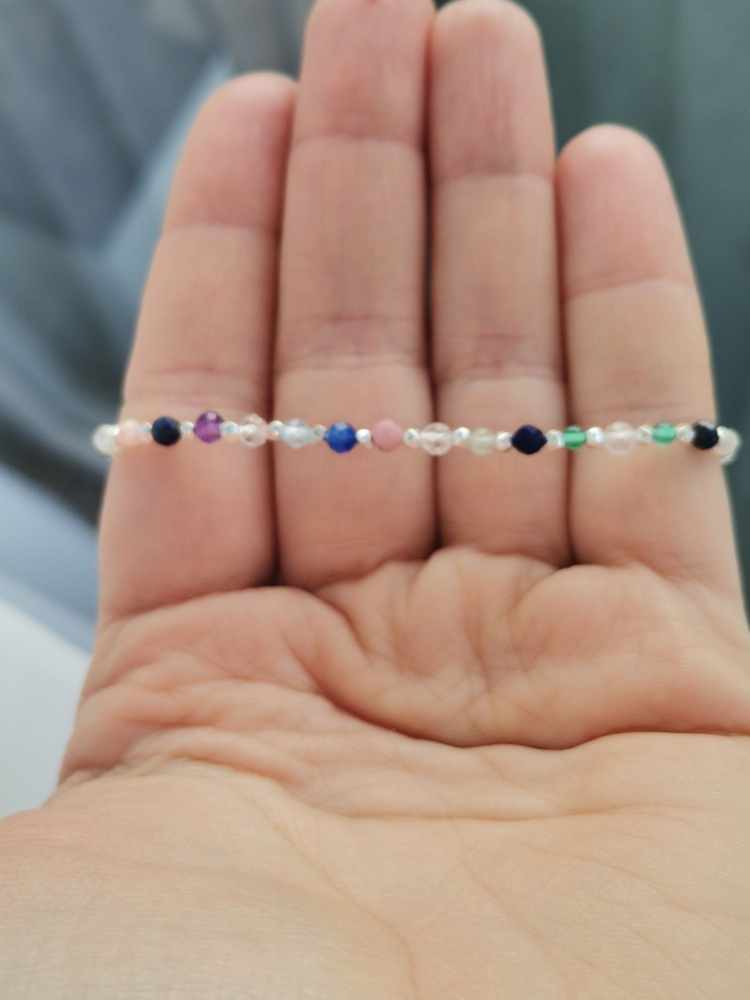 Bransoletka Strzelec kamienie szafir lapis topaz srebro 925 Awenturyn
