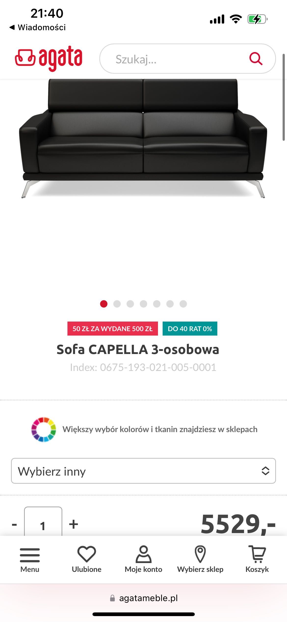 Sofa Agata meble skórzana