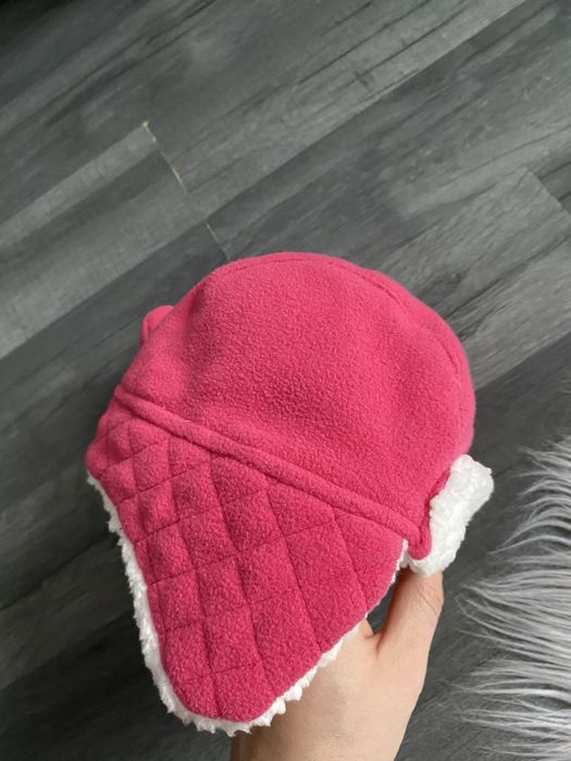 George 62-68 cm 3-6 mies zimowy komplet czapka uszatka rękawiczki 2w1