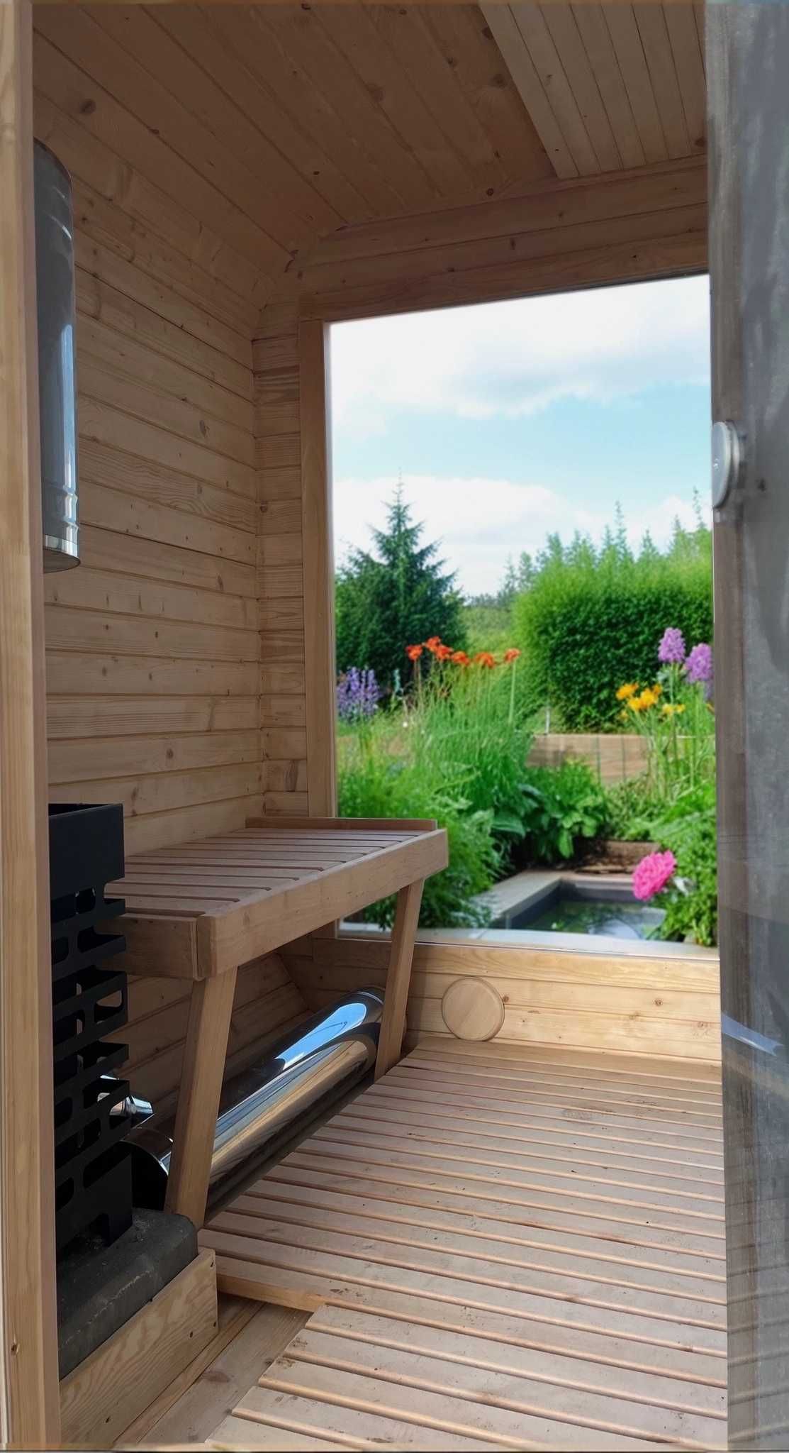 Sauna Ogrodowa Beczka Panorama Fińska Ruska Bania z Piecem - Producent