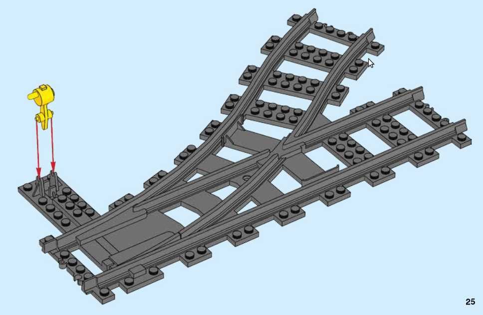LEGO 60198 Zwrotnica lewa 60336, 60337, 60335 Nowa 60197