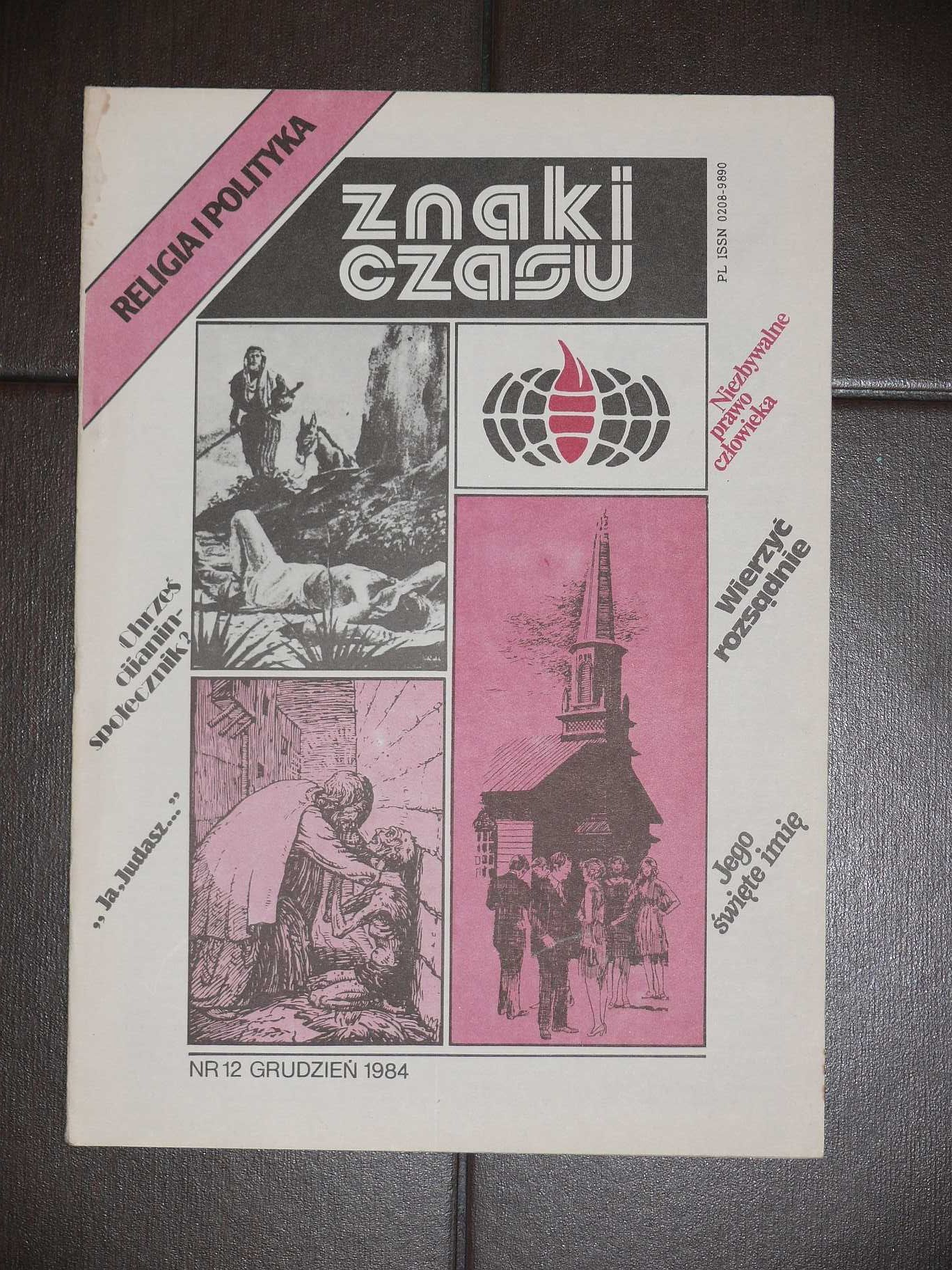 "Znaki Czasu" - czasopismo chrześcijańskie Nr 12 grudzień 1984