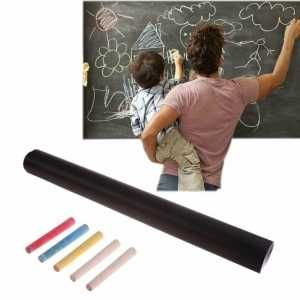 Tablica kredowa samoprzylepna czarna 45x200 +kreda