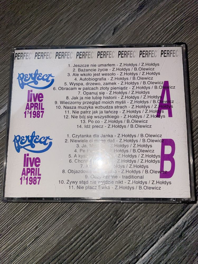 Perfect live april 1987 cd