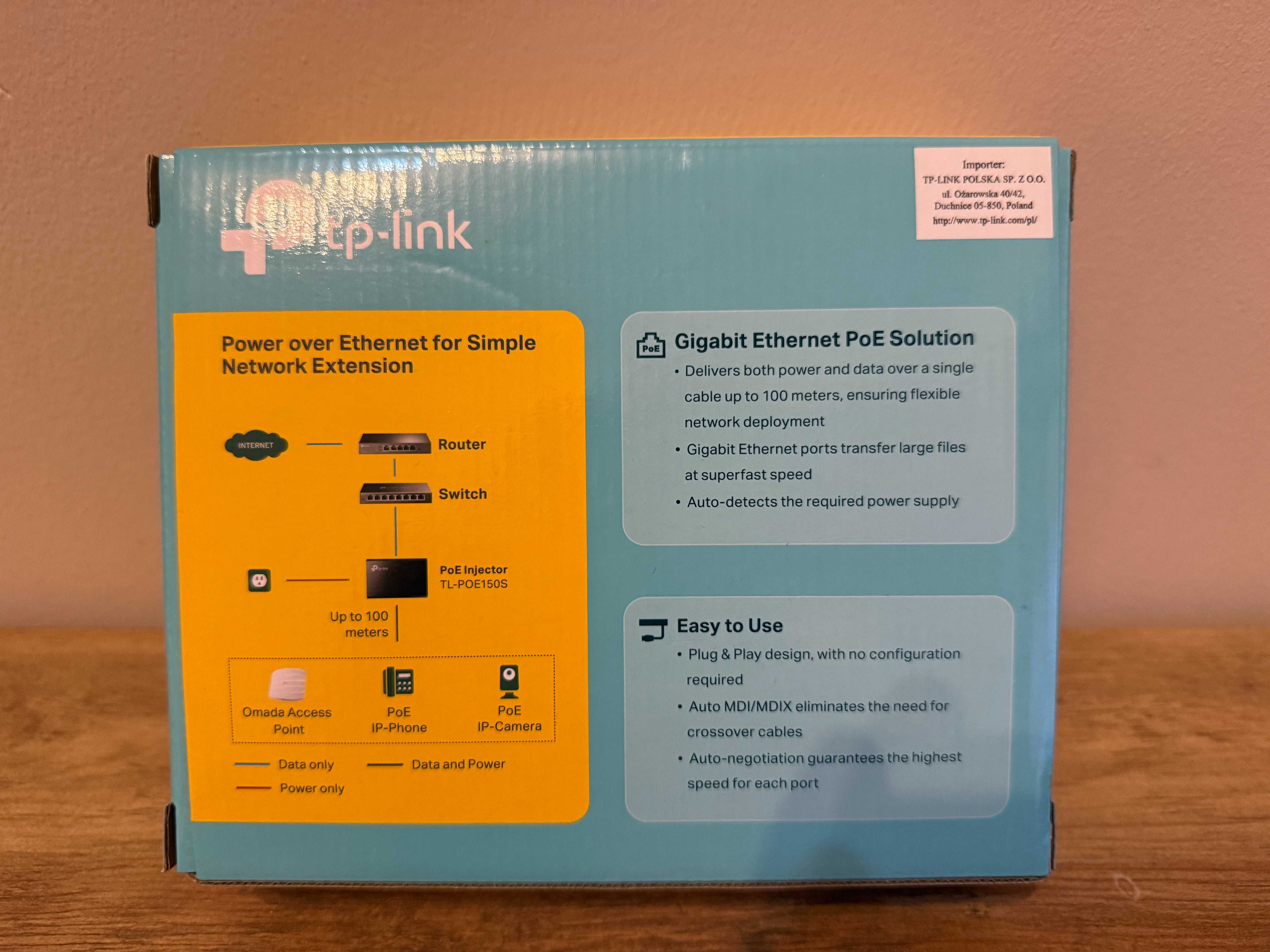 TP-Link Injector PoE 1Gbit TL-POE150S ver. 4.0