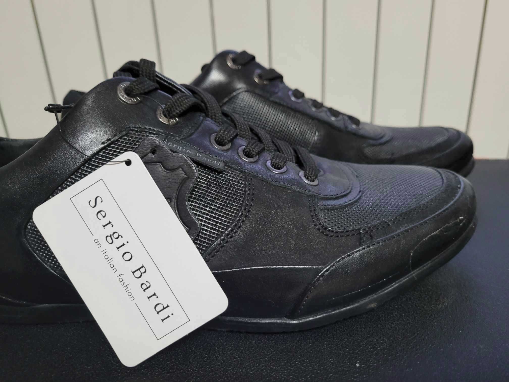 Sneakersy SERGIO BARDI czarne Rozmiar 41 NOWE