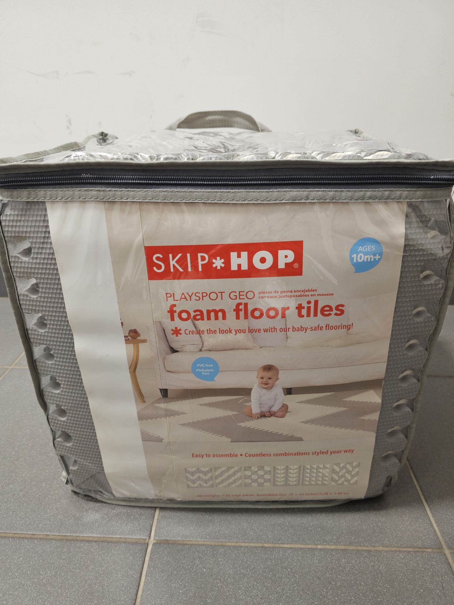Puzzle Skip Hop mata piankowa szara 177x142