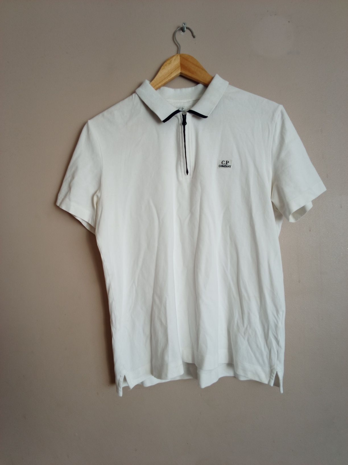 Biała koszulka polo C.P. Company