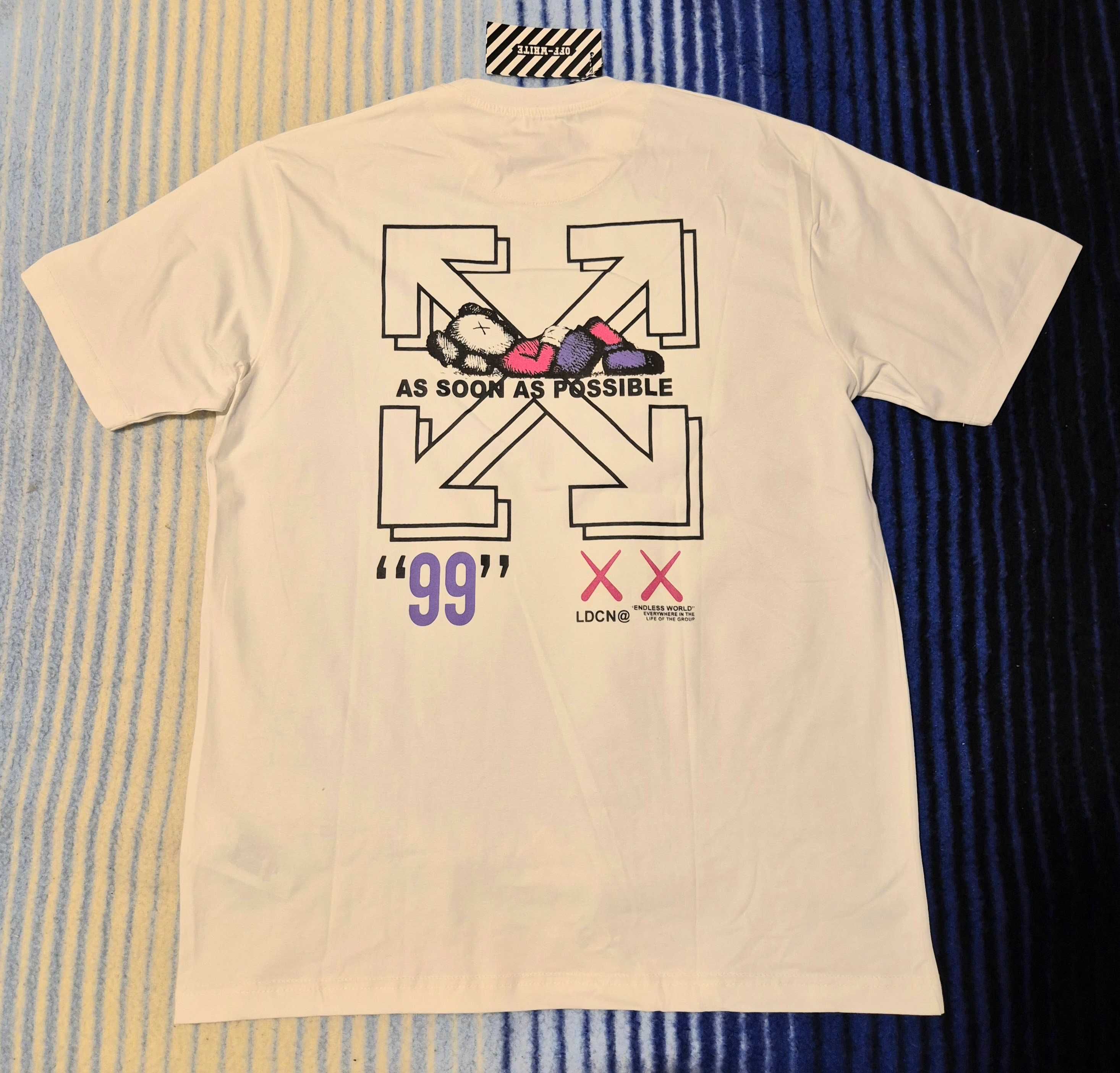 Nowa Modna koszulka Tshirt OFF WHITE BIALA OW okazja SUPER JAKOSC XXL