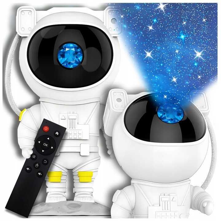 PROJEKTOR GWIAZD ASTRONAUTA Dla Dzieci Lampka Nocna Led Laserowy