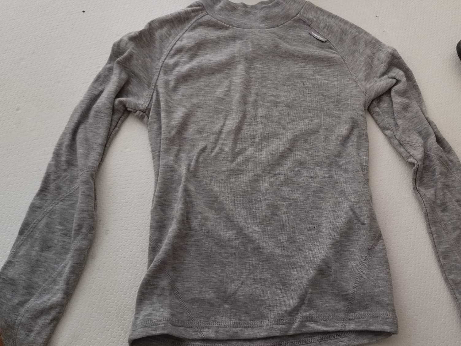 Camisola cinzenta térmica de Ski Criança