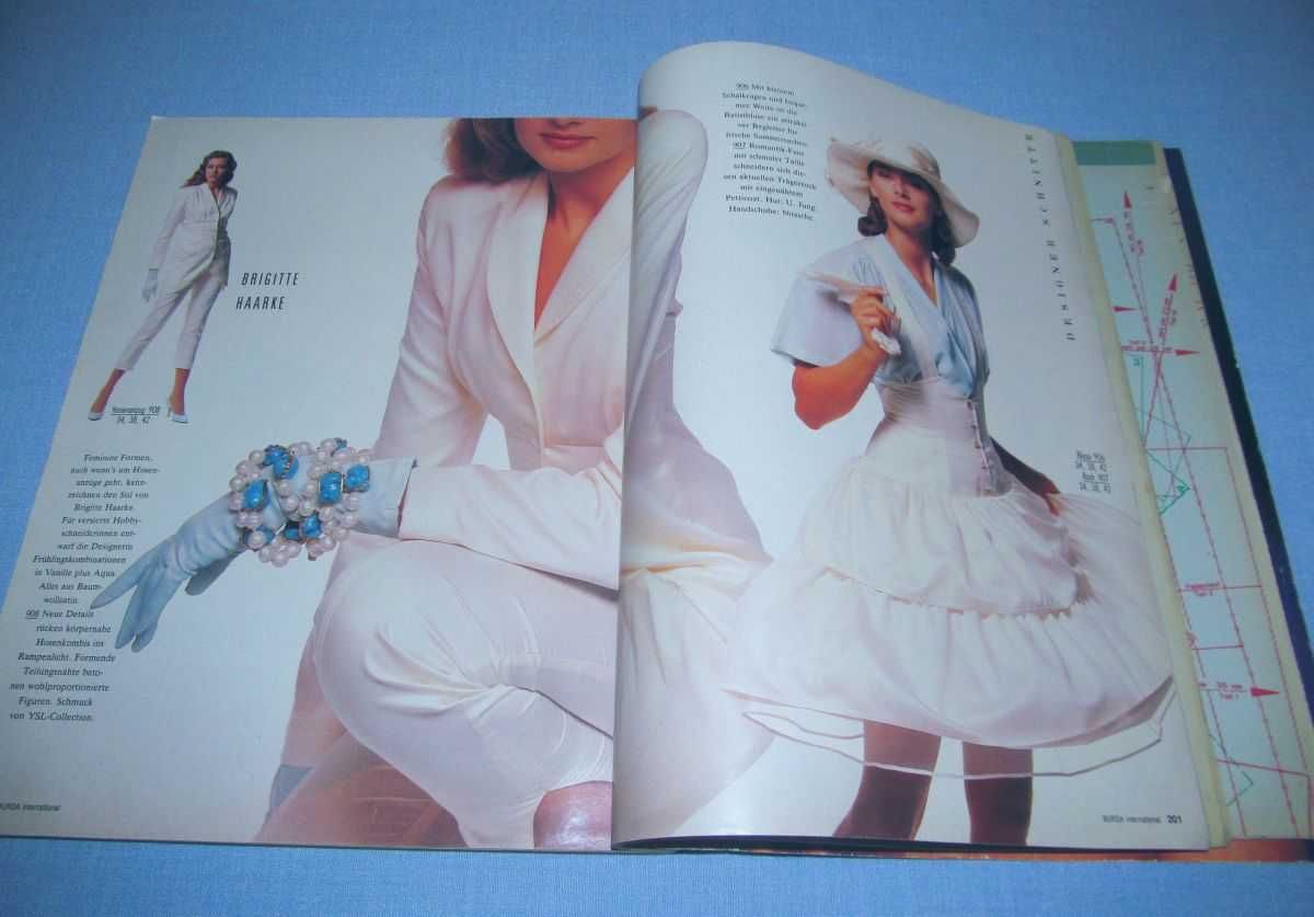 Burda International Wiosna 1989 moda szycie wykroje