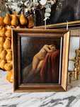 Obraz olejny portret kobiety 1930 Francja antyk unikatowy