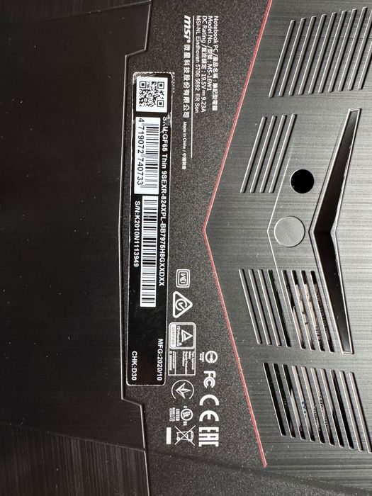 Laptop MSI GF65 Thin 9SEXR-824XPL