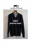 Moods of Norway męski sweter wełna merino czarny w serek L