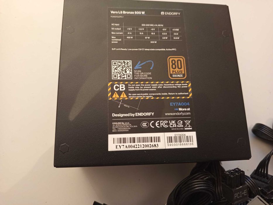 Endorfy Vero L5 bronze 500W Zasilacz ATX