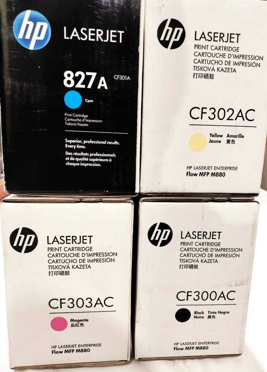 Новый запечатанный картридж HP 827A CF300A,  CF301A,  CF302A,  CF303A