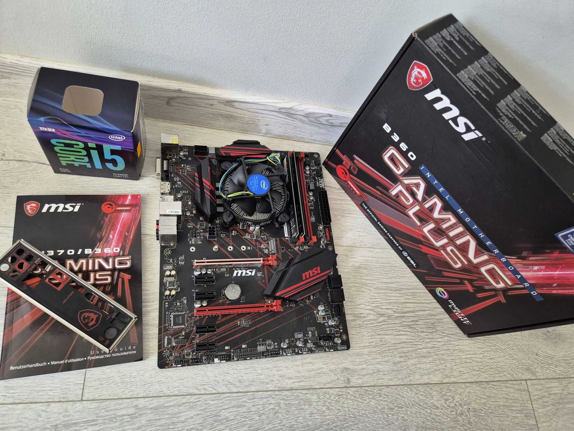 ігровий сет Intel Core i5-9400F 4.1GHz + MSI Gaming +16GB D4. Trade-in