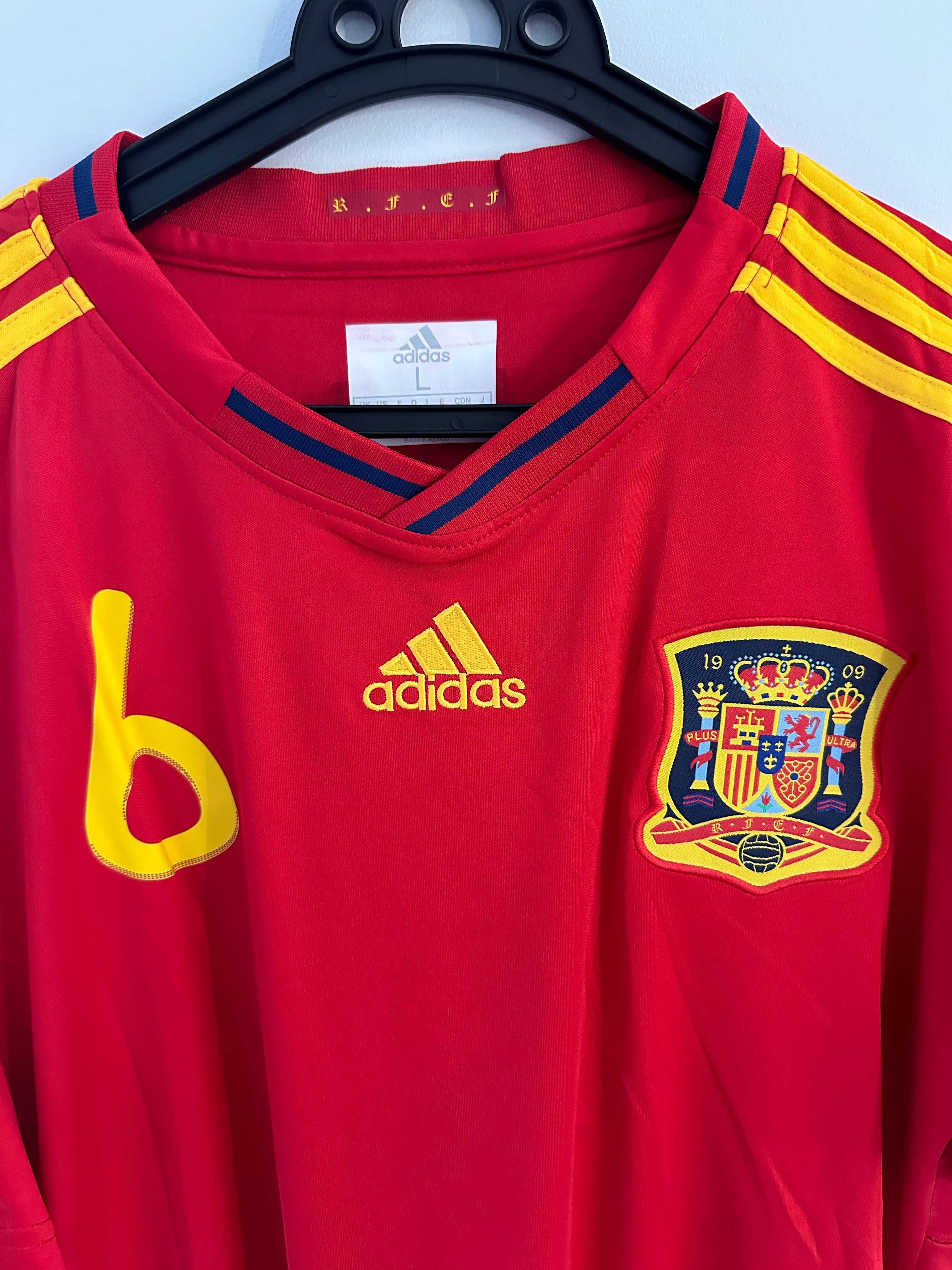 Koszulka Piłkarska Hiszpania 2010 Home #6 Iniesta r.L
