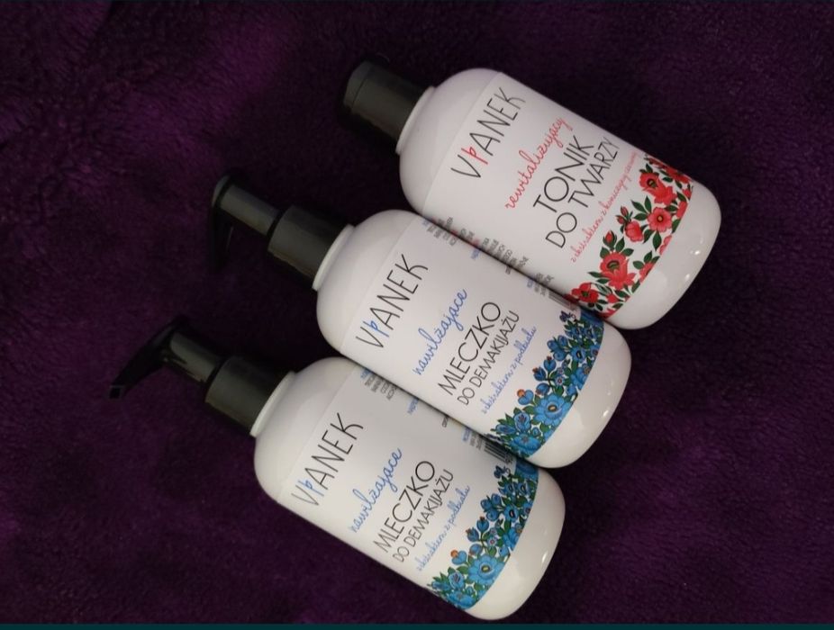 Nowe vianek mleczko do demakijażu tonik do twarzy