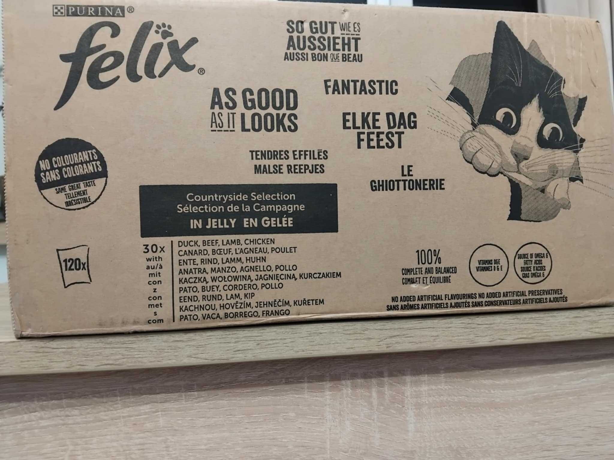 KARMA DLA KOTÓW Felix Fantastic w galaretce MIX SMAKÓW 24 SASZETKI