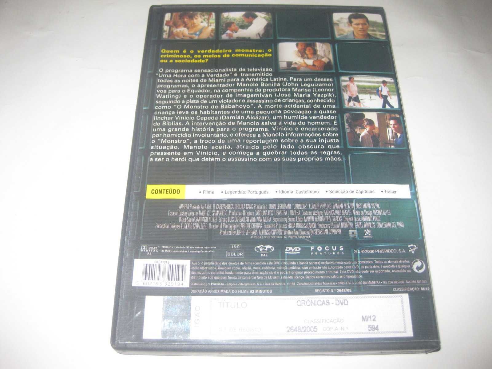 DVD "Crónicas" de Sebastián Cordero