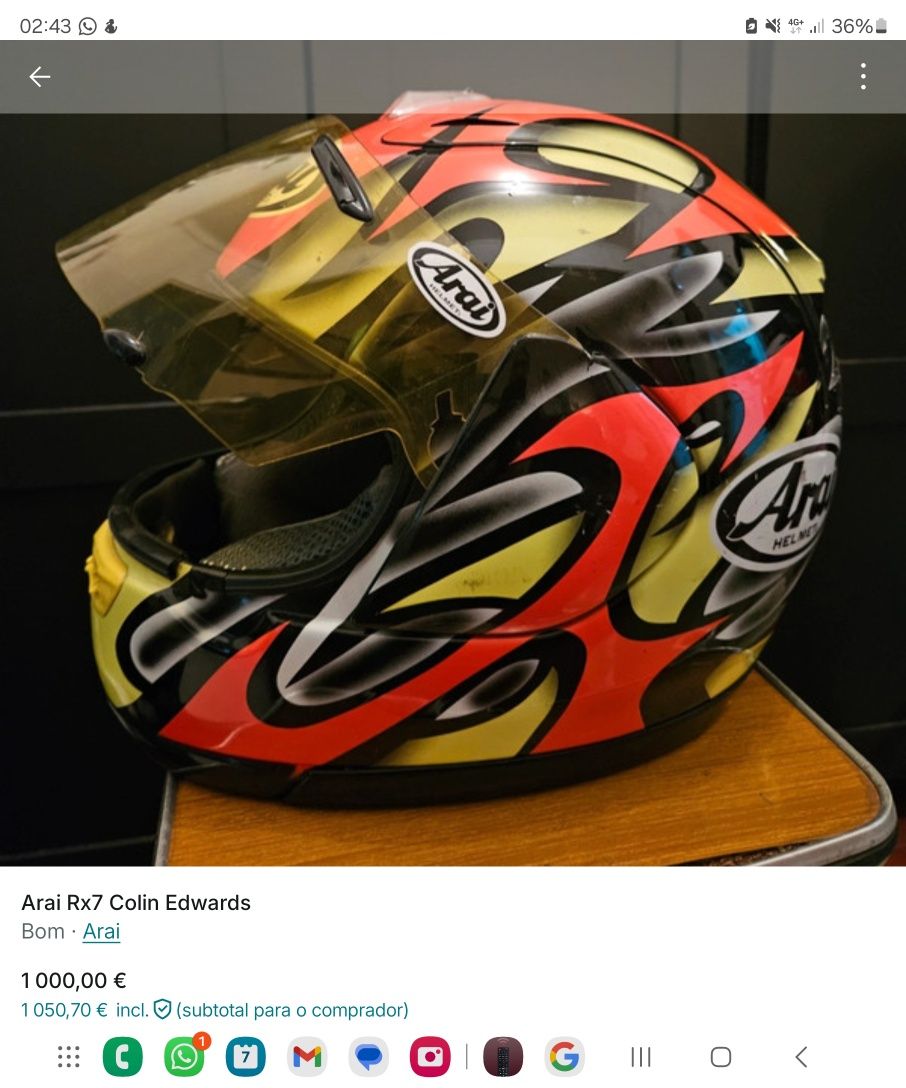 Arai Rx7 Colin Edwards M