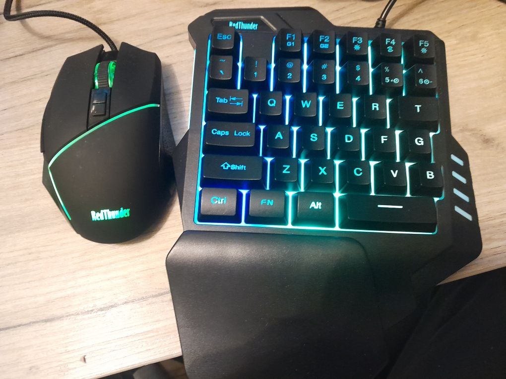 Klawiatura i mysz jednoręczna redhunder g30 podświetlenie rgb