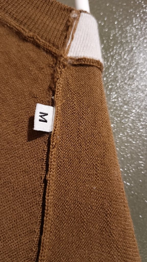 Paolo Pecora Milano  Włoski męski sweter z wełny, 100% Merino, Roz S/M