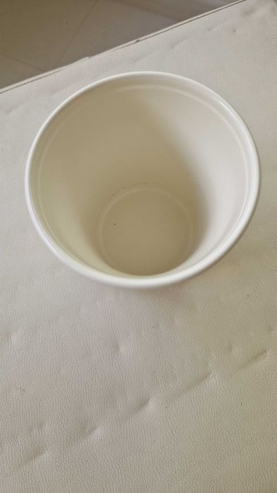 Vaso beje de louça, made in Germany