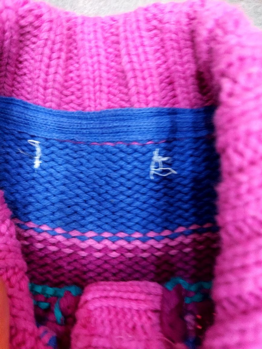Sweter długi tunika z kołmierzykiem