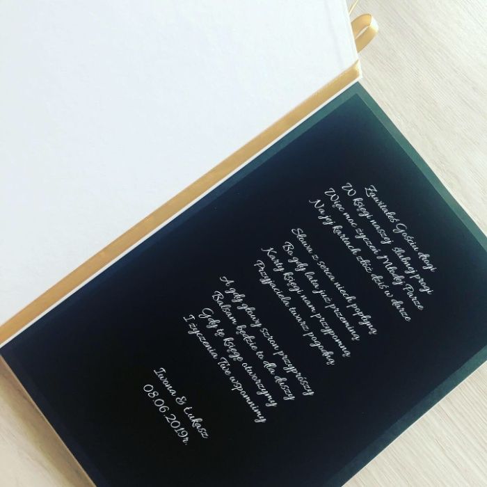 Księga Gości 80 kartek czarne Fotobudka