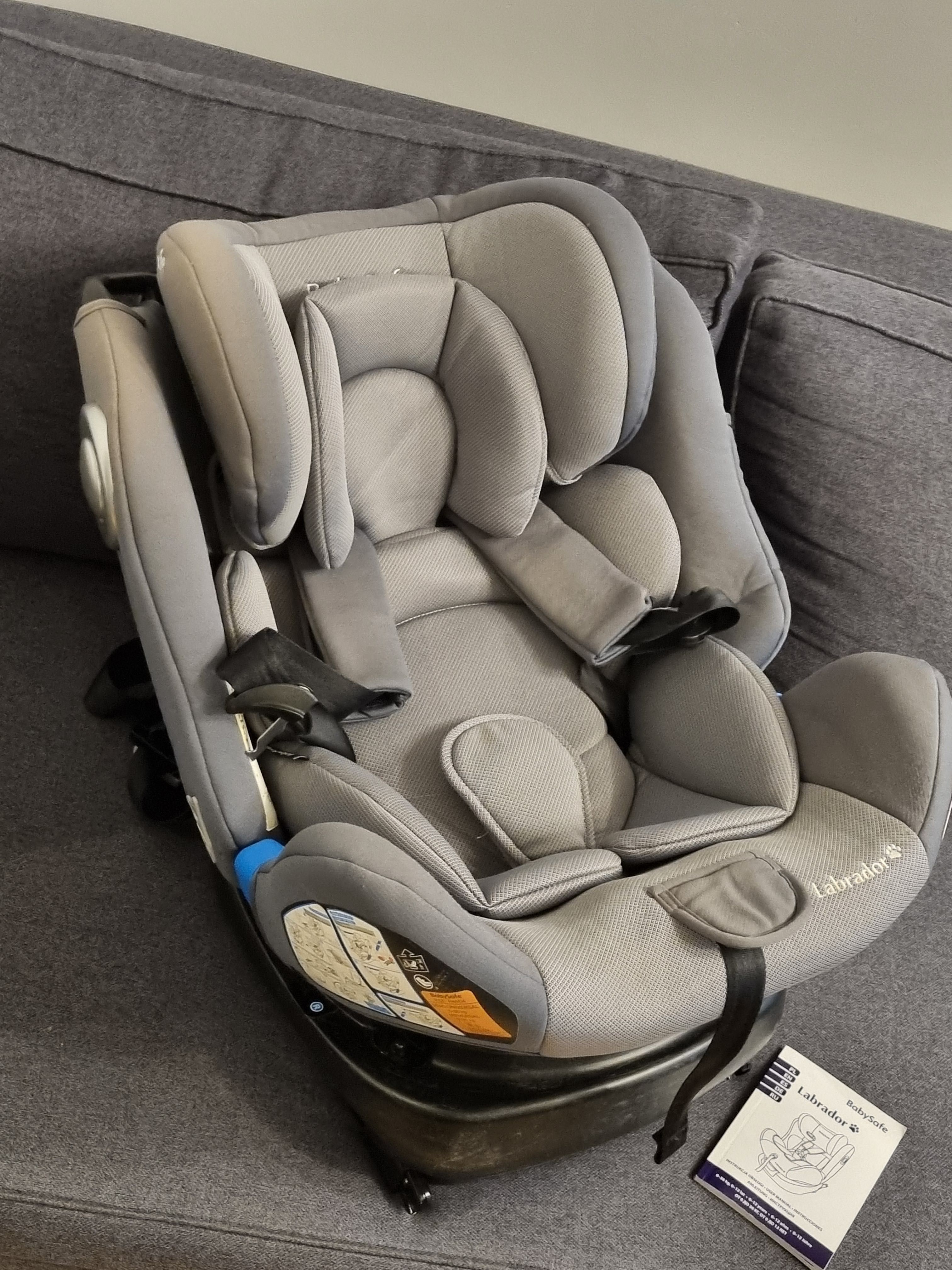 Fotelik samochodowy BabySafe Labrador 0-36 kg Grey RWF