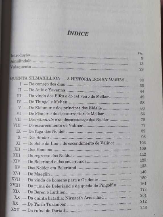 O Silmarillion - J. R. R. Tolkien (Edição Europa-América)