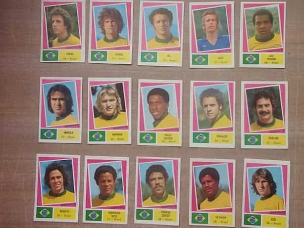 15 Cromos Seleção BRASIL Mundial 78 «COMPLETA» Clube Cromo