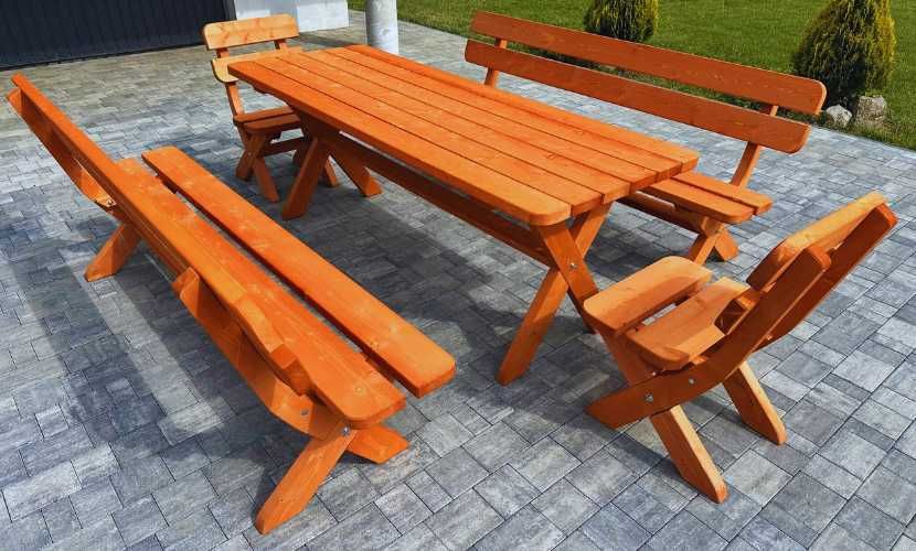 Meble Ogrodowe 2 metrowe drewniane tradycyjne NOWE solidne