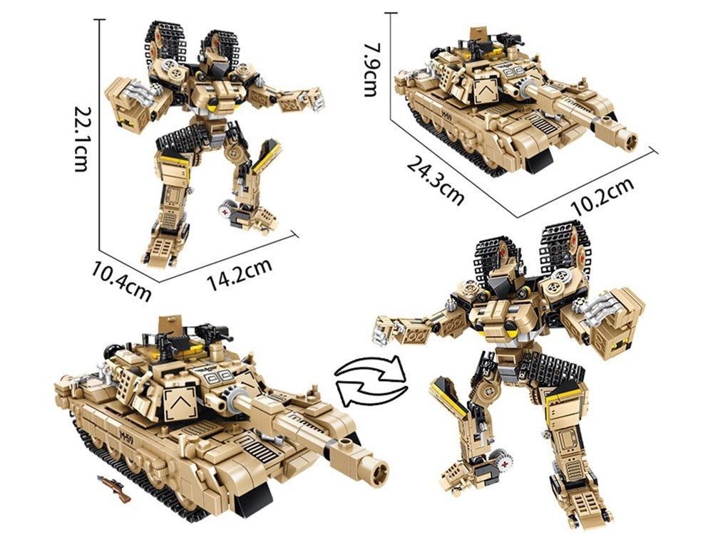 2w1 Klocki konstrukcyjne Czołg lub robot 810 ele Za3437 niczym lego