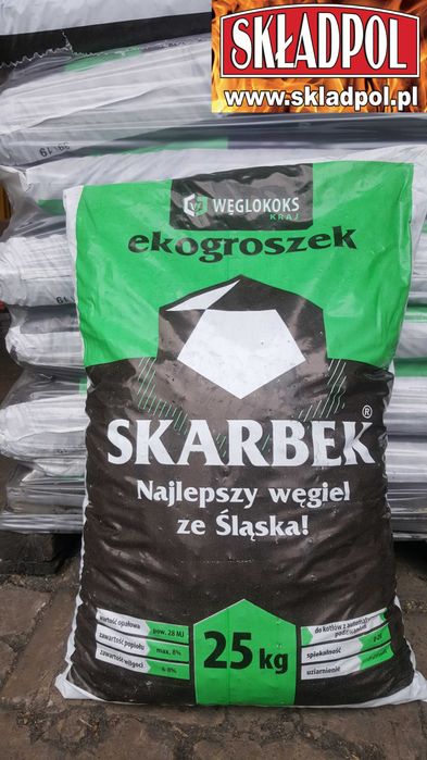 Węgiel Ekogroszek Skarbek od  ręki