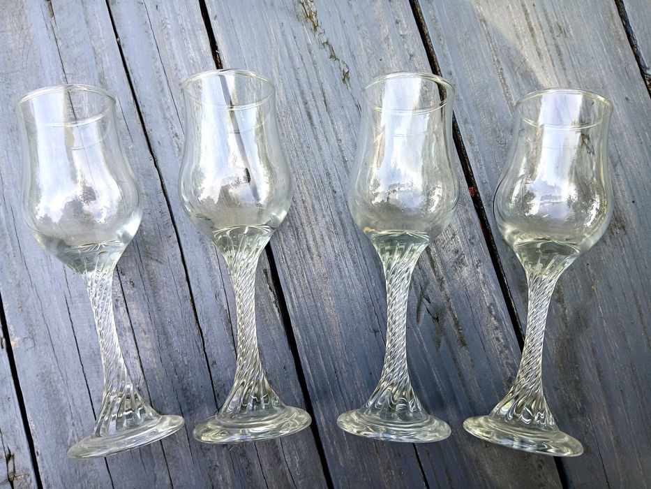 Kieliszki retro 4 sztuki Zestaw 14 cm