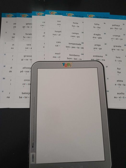 Jogo de palavras+tablet cartão TOP 1Ano-- NOVO