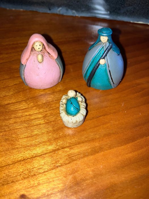 Presépio pequeno gesso pintado Novo