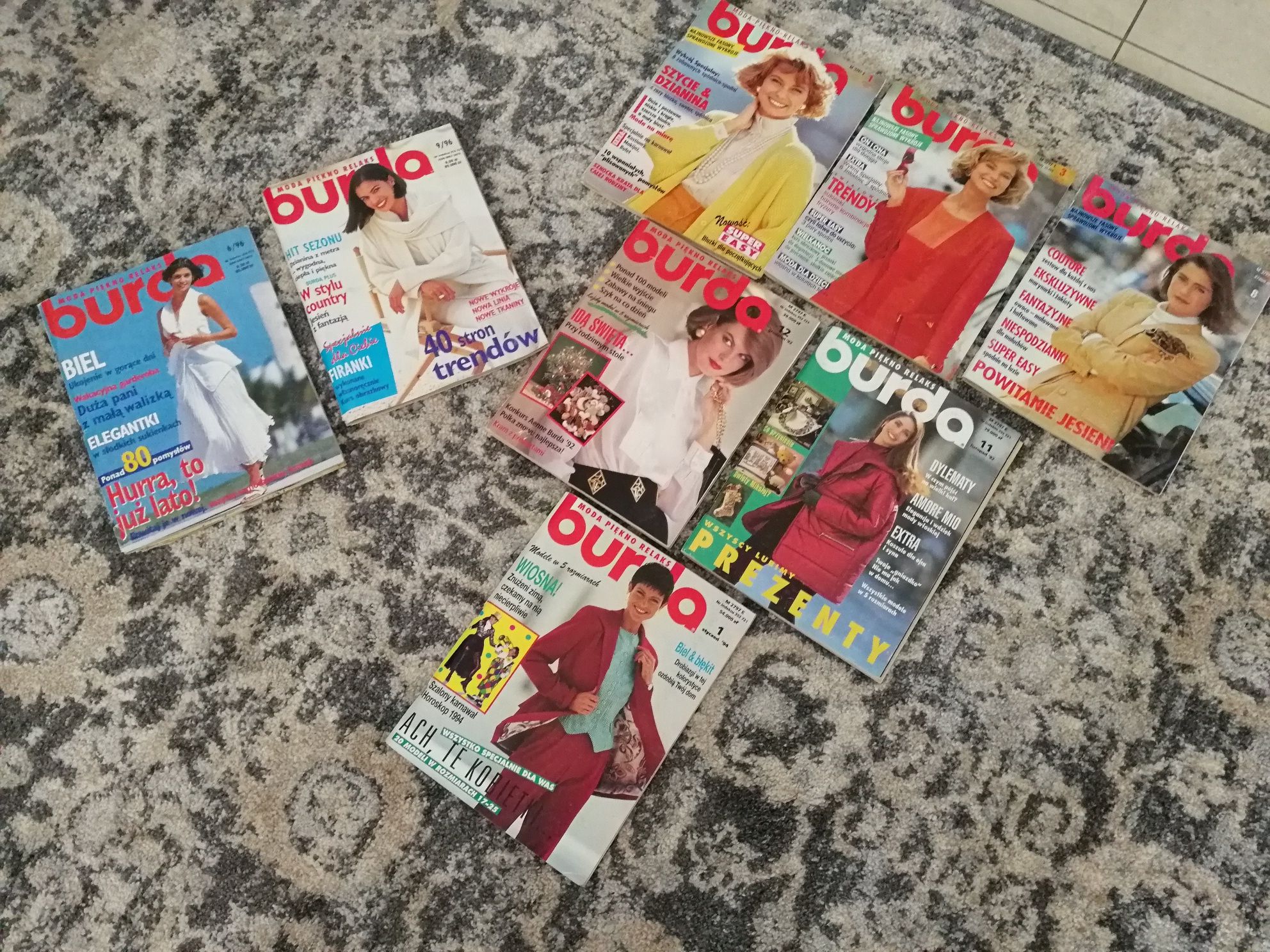 Burda czasopismo szycie moda  wybrany rocznik
