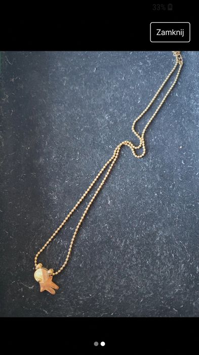 Naszyjnik z misiem stal chirurgiczna