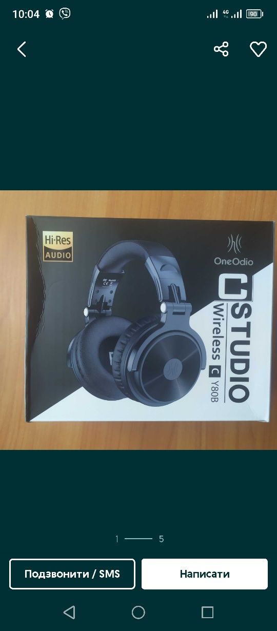 Блютуз навушники з мікрофоном OneOdio Studio Wireless Pro C Black