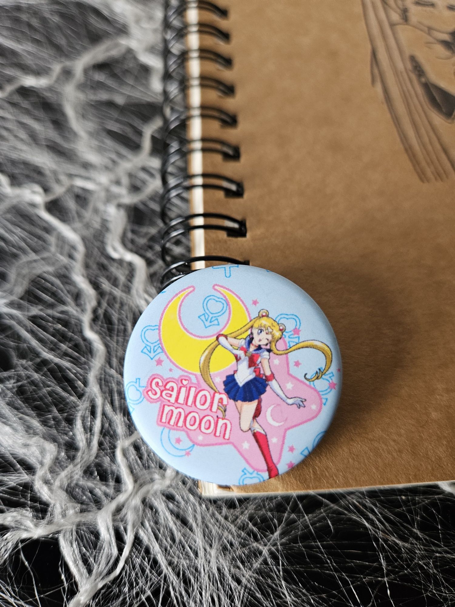 Sailor moon - Caderno com caneta bambu gravada a laser - ÚNICO