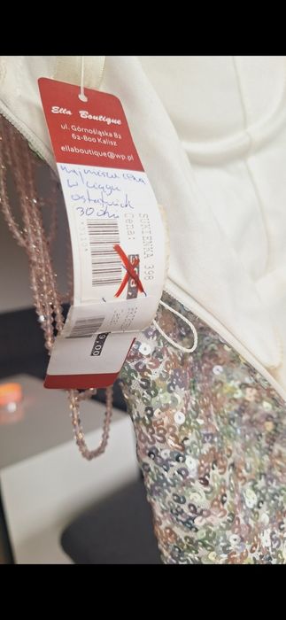 Sukienka imprezowa cekiny opalizująca S/M